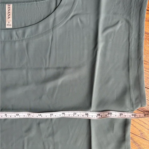 NWOT Zenana Heavy Woven Span Crop Tee & Skirt Set in Teal Size Small - Picture 10 of 12